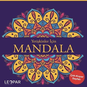 Yetişkinler İçin Mandala - Mor - Leopar Yayınları Kitap
