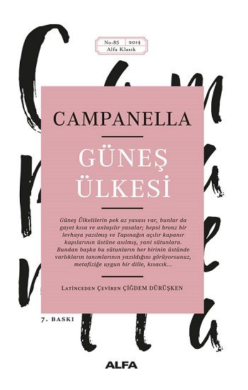 Güneş Ülkesi – Tommaso Campanella – Alfa Yayınları – kitap kapağı
