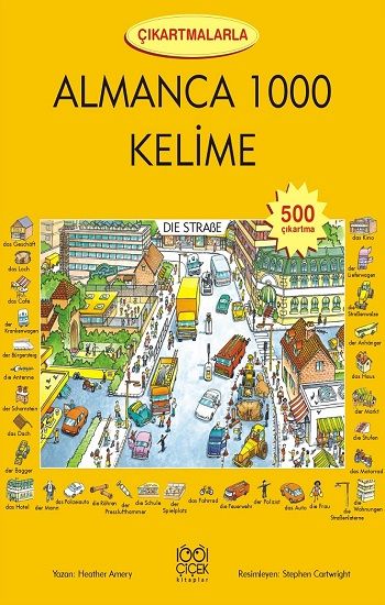 Çıkartmalarla Almanca 1000 Kelime - 1001 Çiçek Kitaplar Kitap