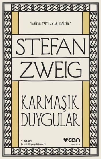 Karmaşık Duygular – Stefan Zweig – Can Yayınları – kitap kapağı