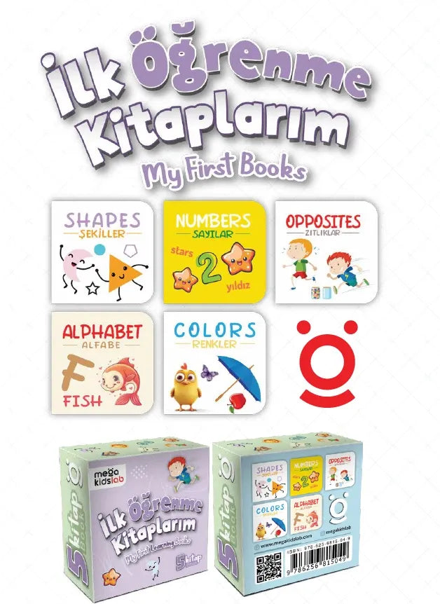 İlk Öğrenme Kitaplarım: My First Books (5 Kitap) (Ciltli) – Kolektif – Megakids Yayıncılık – kitap kapağı