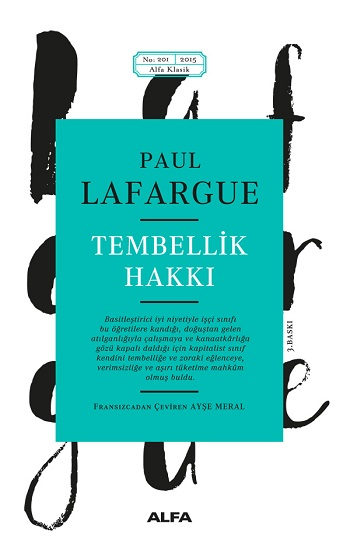 Tembellik Hakkı - Alfa Yayınları Kitap
