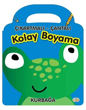 Çıkartmalı - Çantalı Kolay Boyama - Kurbağa – Barbaros Özcan – 0-6 Yaş Yayınları – kitap kapağı
