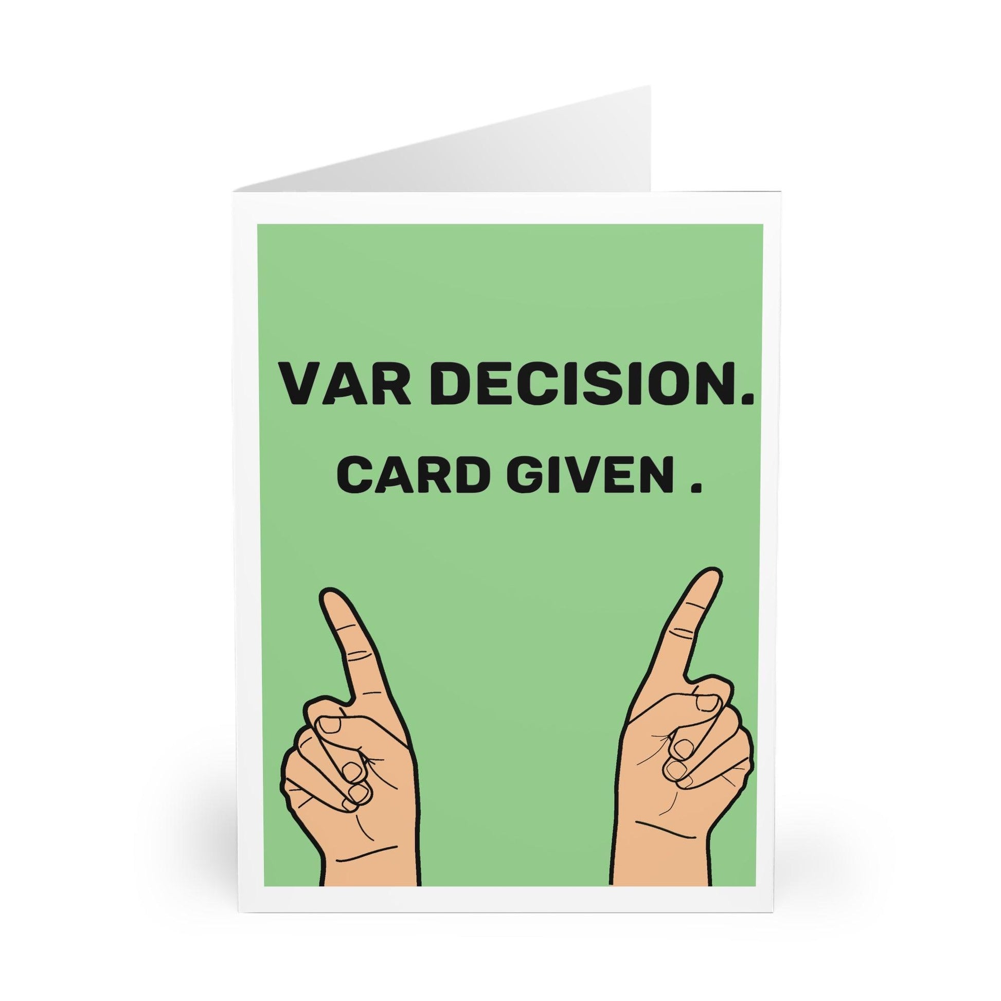 VAR Decision: Card Given – Funny Football Greeting Card - mezetto KEOLIX KEOLIX
