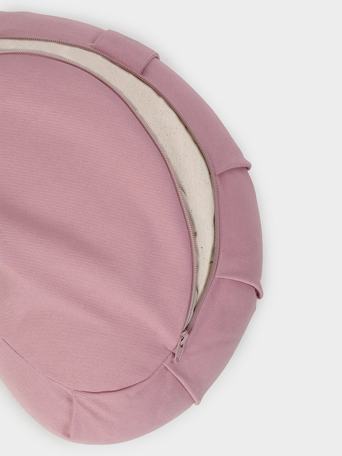 Yoga Studio GOTS Organic Cotton Crescent Lotus Zafu Buckwheat Cushion