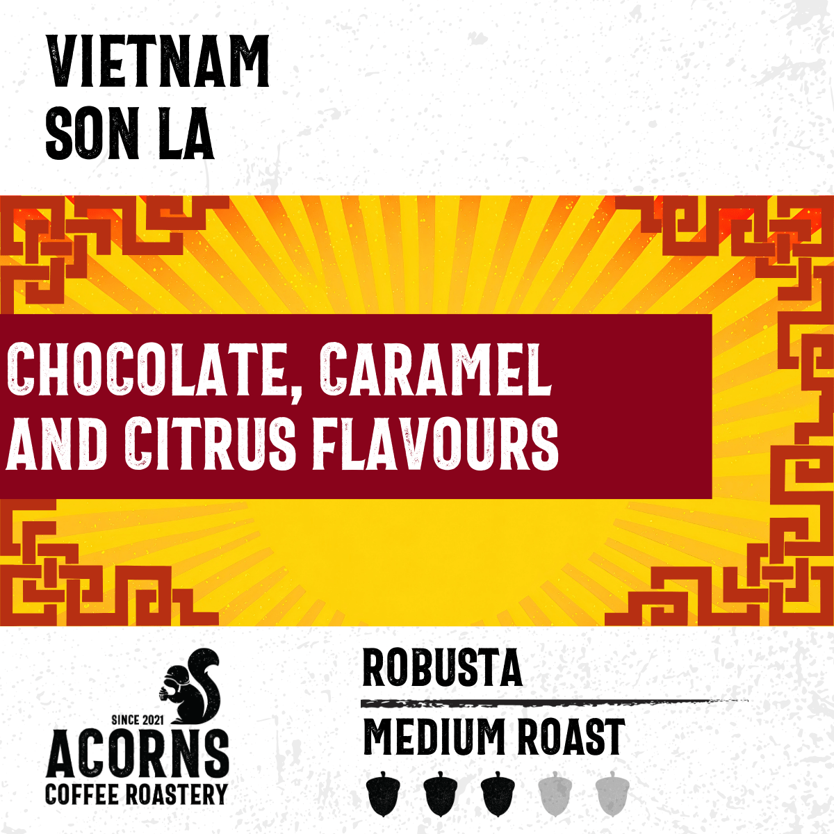 Vietnam Son La Medium Roast - mezetto Acorns Coffee & Cake Acorns Coffee & Cake