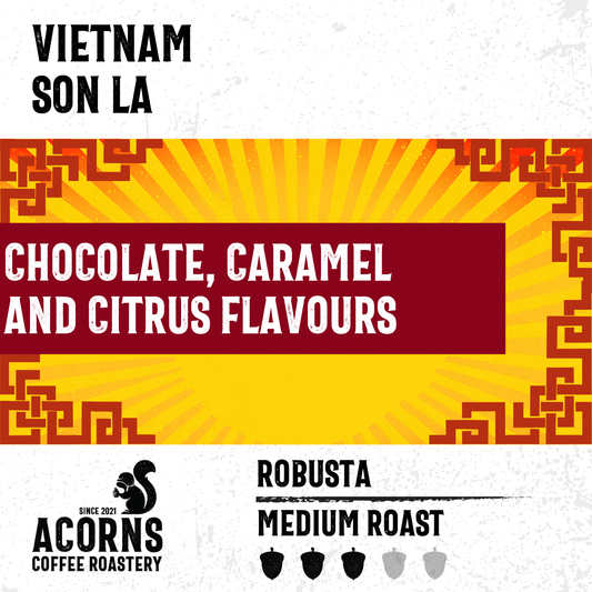 Vietnam Son La Medium Roast - mezetto Acorns Coffee & Cake Acorns Coffee & Cake