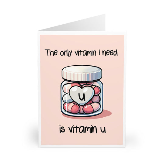 Vitamin U Card – Funny Love Card for Him or Her - mezetto KEOLIX KEOLIX