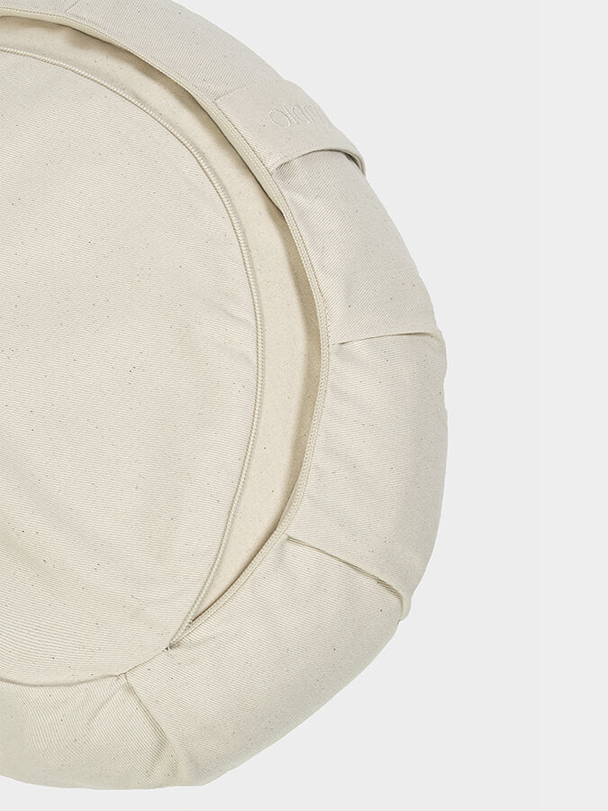 Yoga Studio GOTS Organic Cotton Crescent Lotus Zafu Buckwheat Cushion
