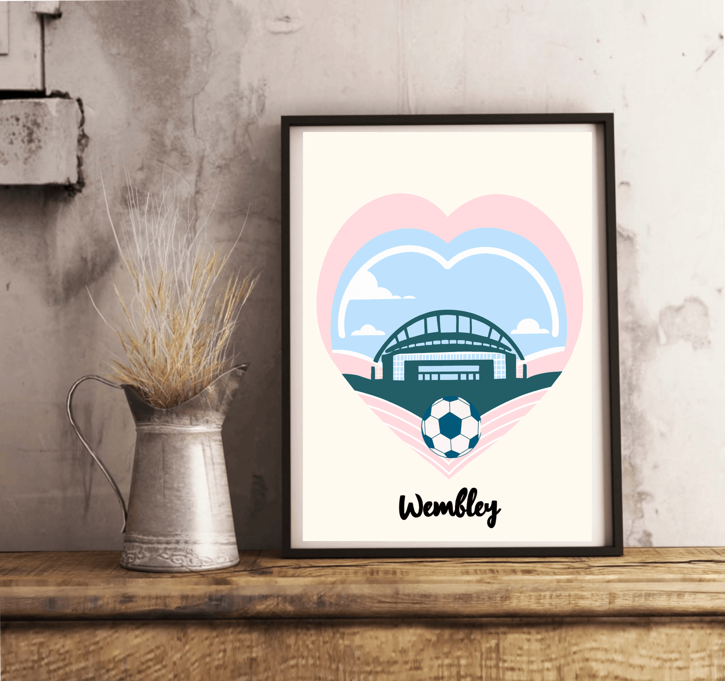 Wembley Stadium Print | Minimalist A3 A4 A5 Wall Art Decor - mezetto KEOLIX KEOLIX