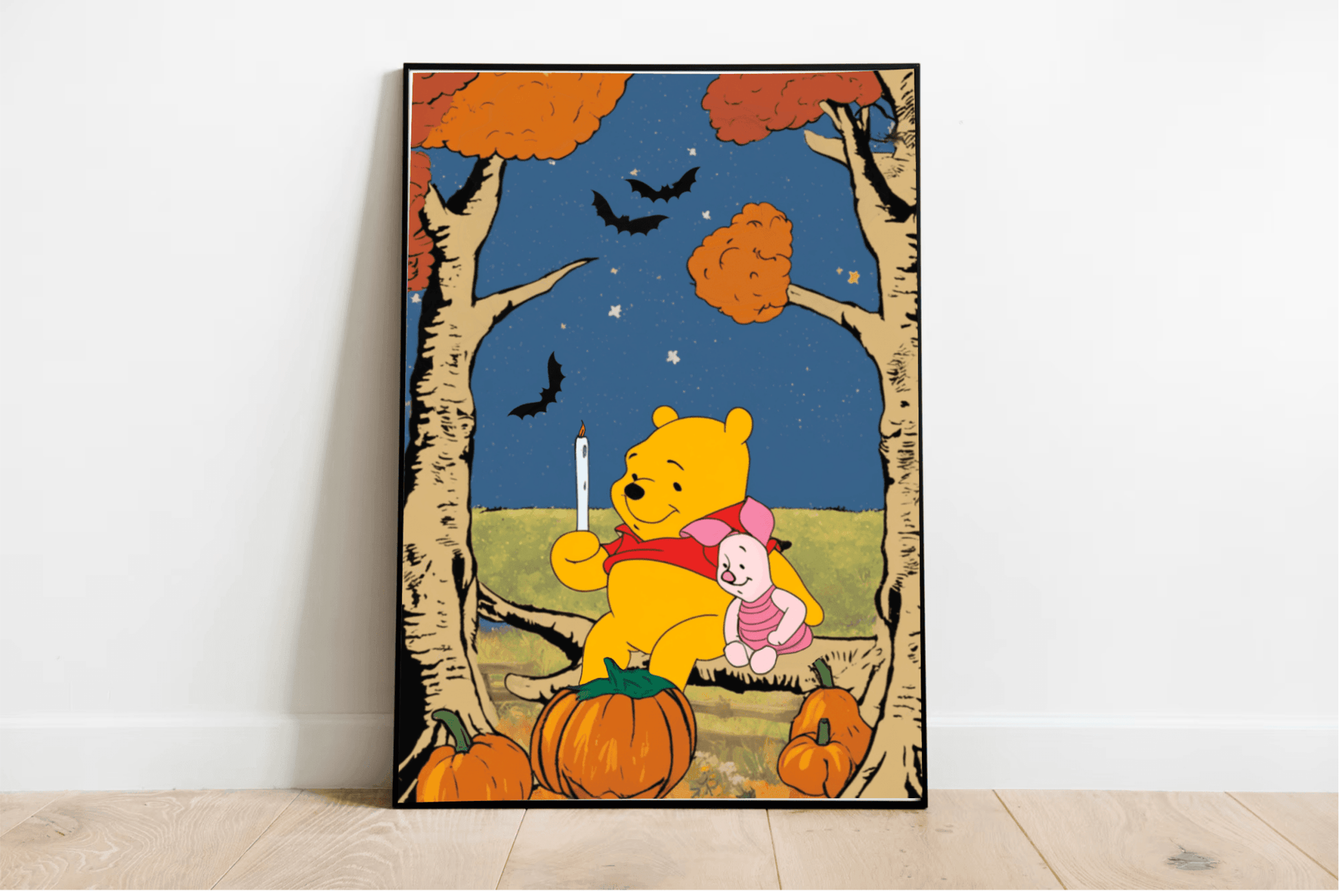 Winnie the Pooh Halloween Print | A3 A4 A5 Wall Art - mezetto KEOLIX KEOLIX