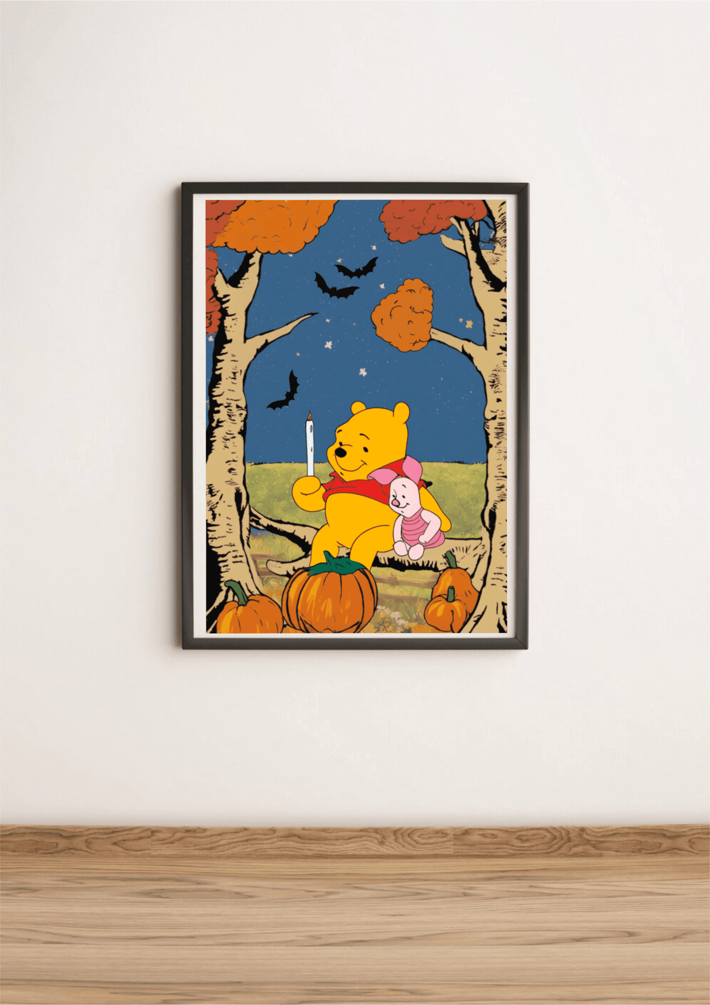 Winnie the Pooh Halloween Print | A3 A4 A5 Wall Art - mezetto KEOLIX KEOLIX