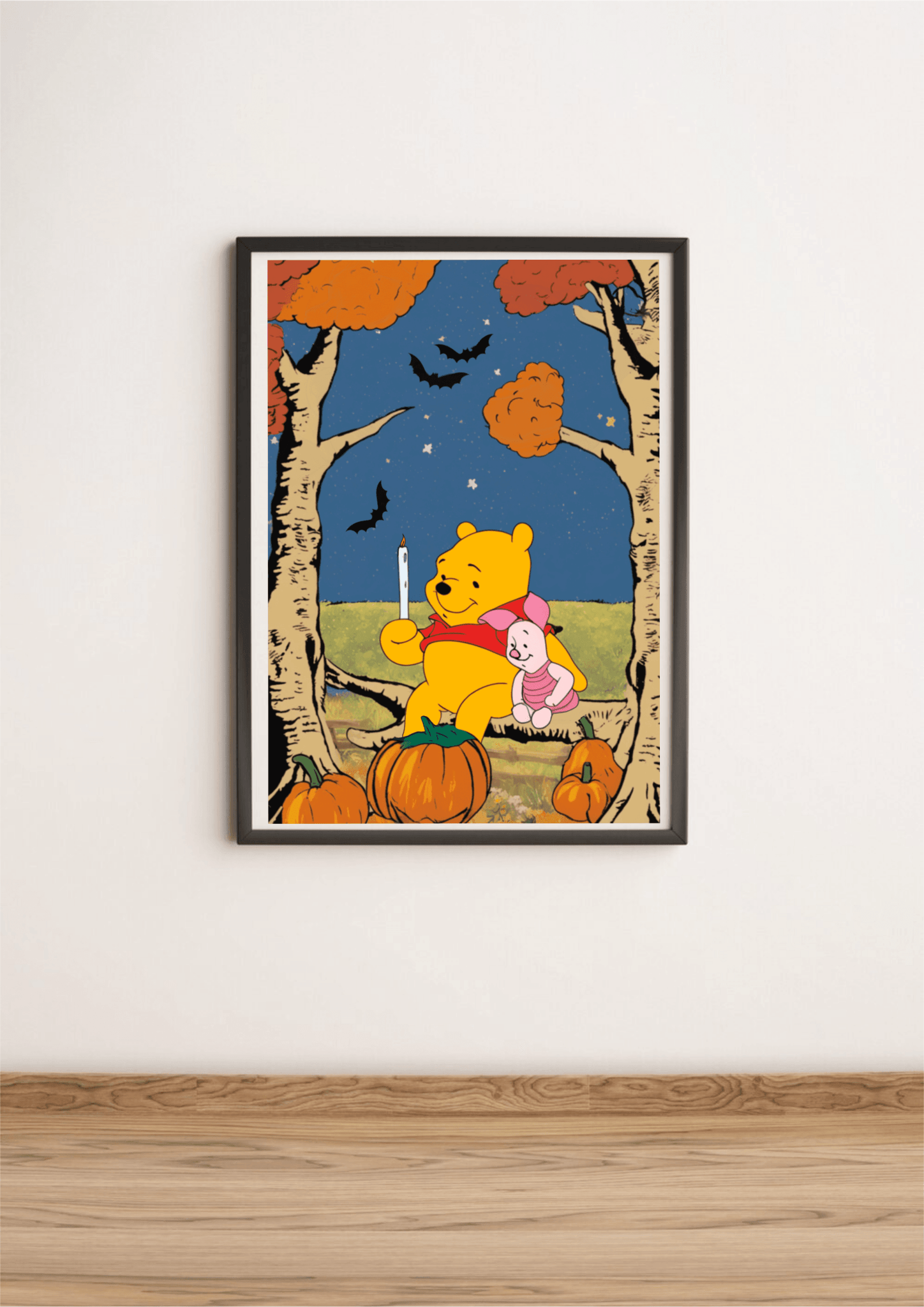 Winnie the Pooh Halloween Print | A3 A4 A5 Wall Art - mezetto KEOLIX KEOLIX