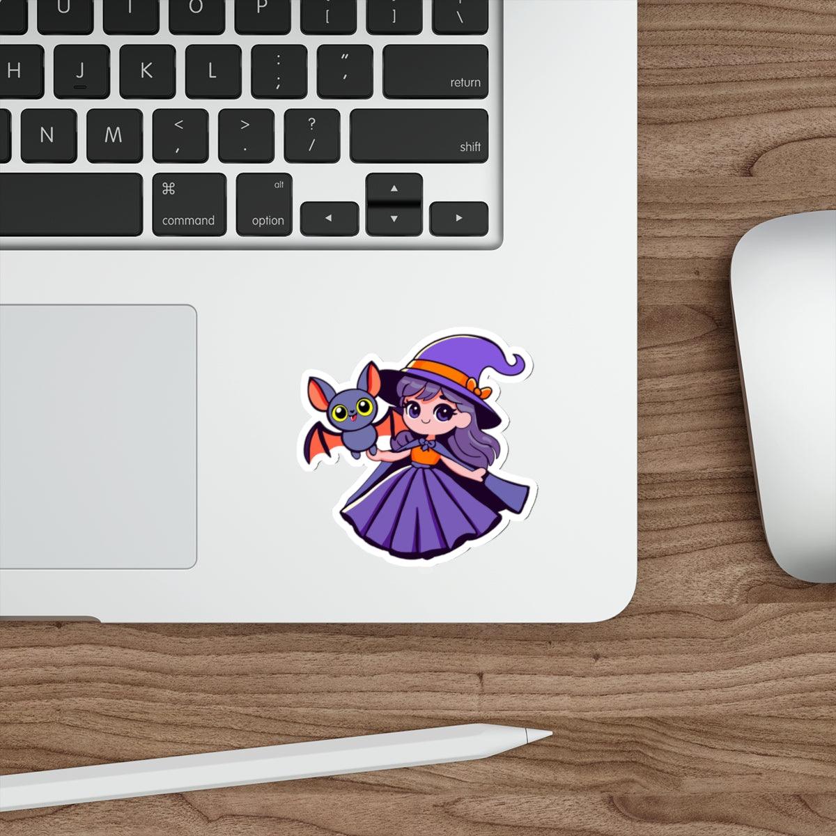 Witch and Bat Waterproof Sticker - mezetto KEOLIX KEOLIX