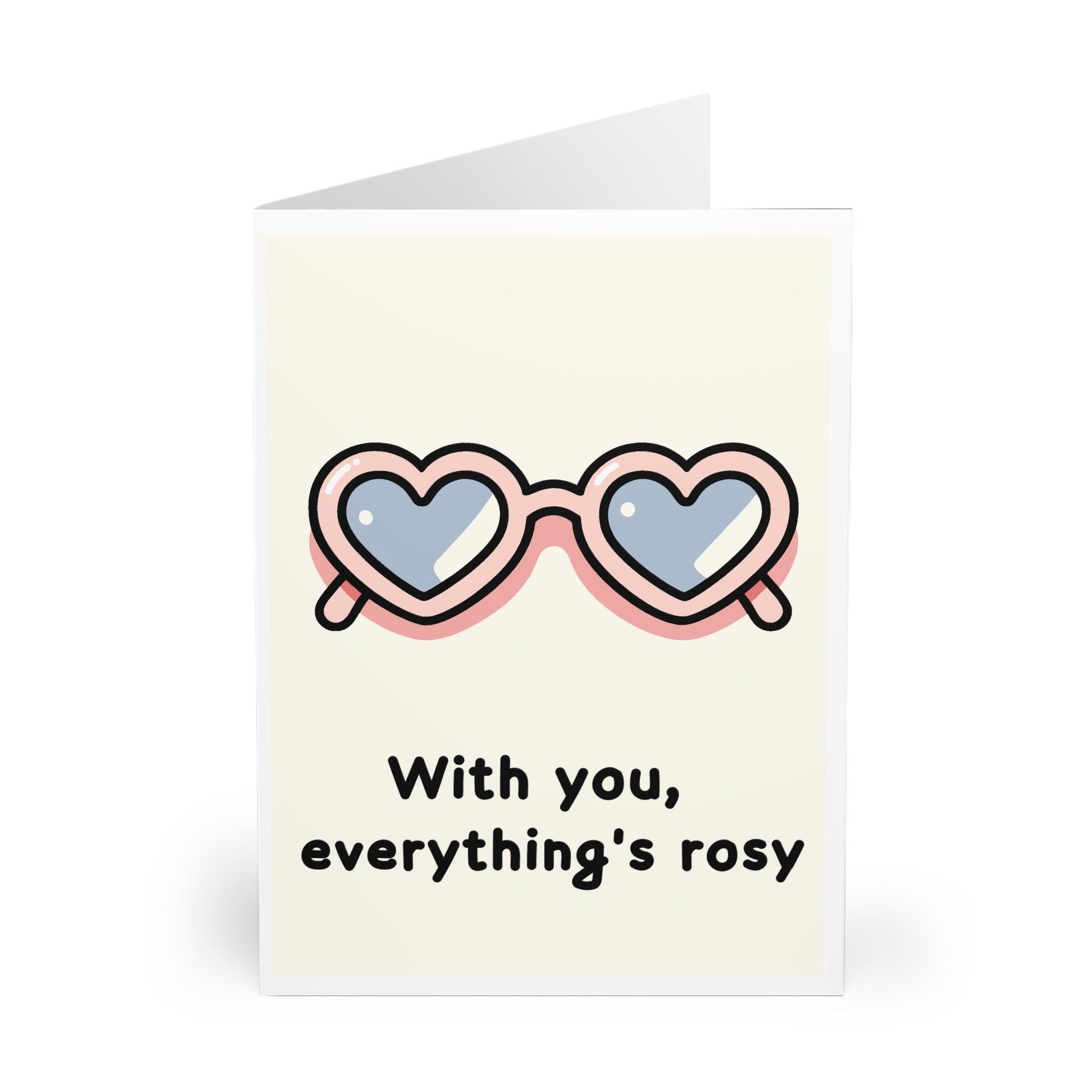 With You, Everything's Rosy – Romantic Glasses Card - mezetto KEOLIX KEOLIX
