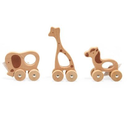 Wooden Animals on Wheels - mezetto Baby&More Baby&More