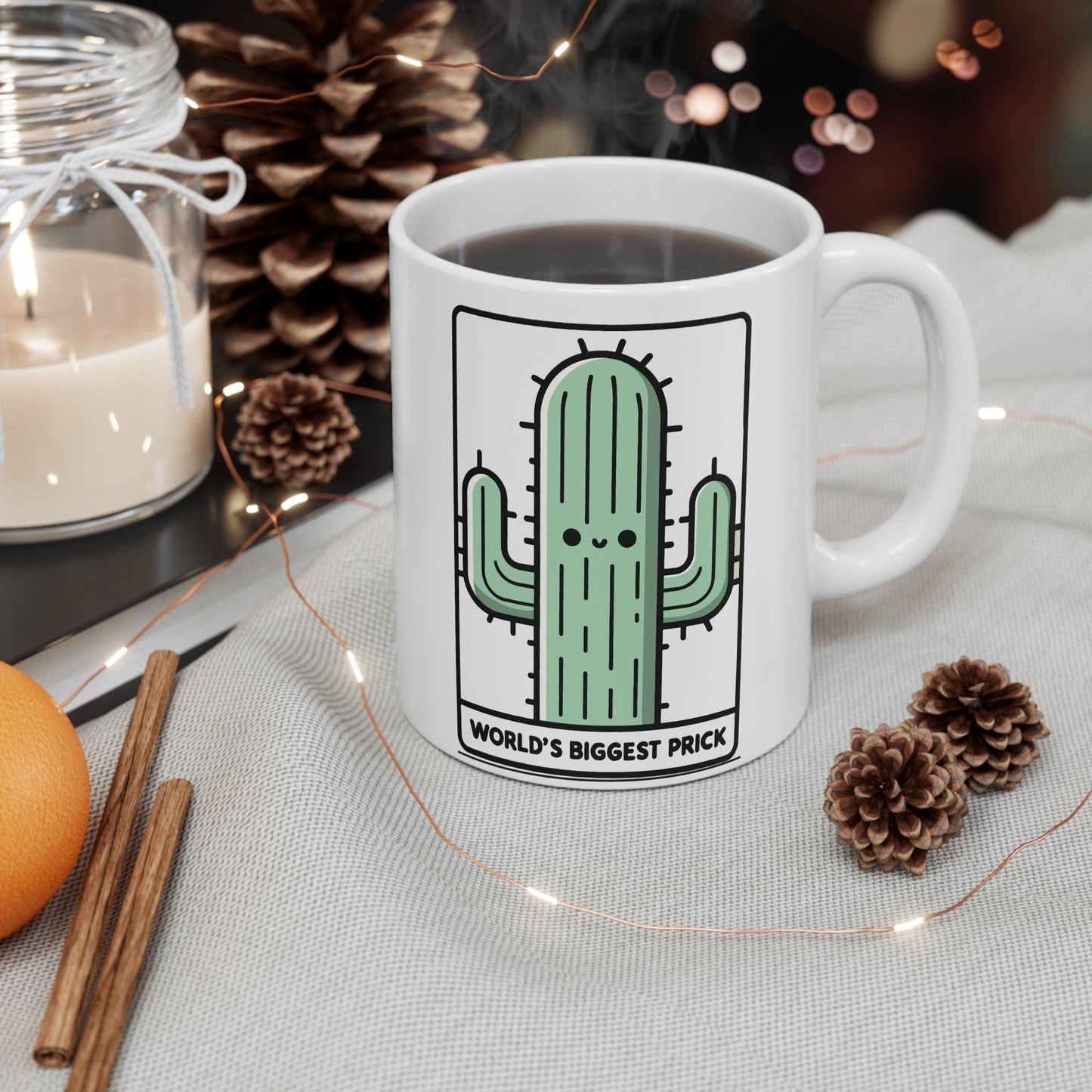 World’s Biggest Prick Cactus Mug | Cheeky 11 oz Gift - mezetto KEOLIX KEOLIX