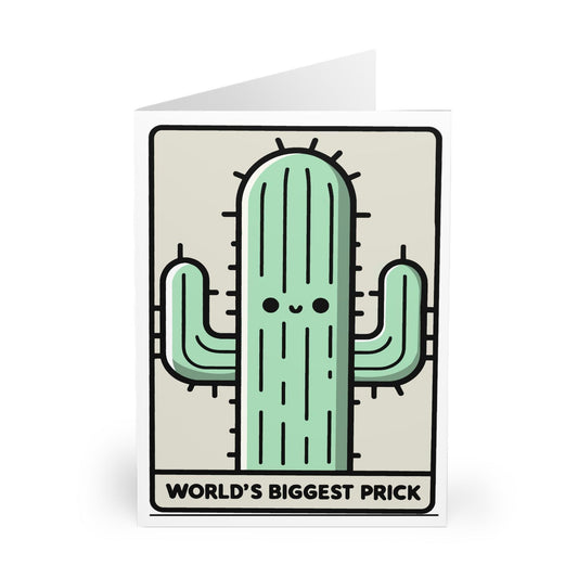 World’s Biggest Prick Card – Funny Cactus Greeting Card - mezetto KEOLIX KEOLIX