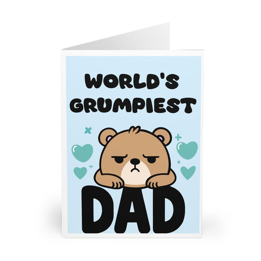 World’s Grumpiest Dad Card – Funny Father’s Day Greeting - mezetto KEOLIX KEOLIX