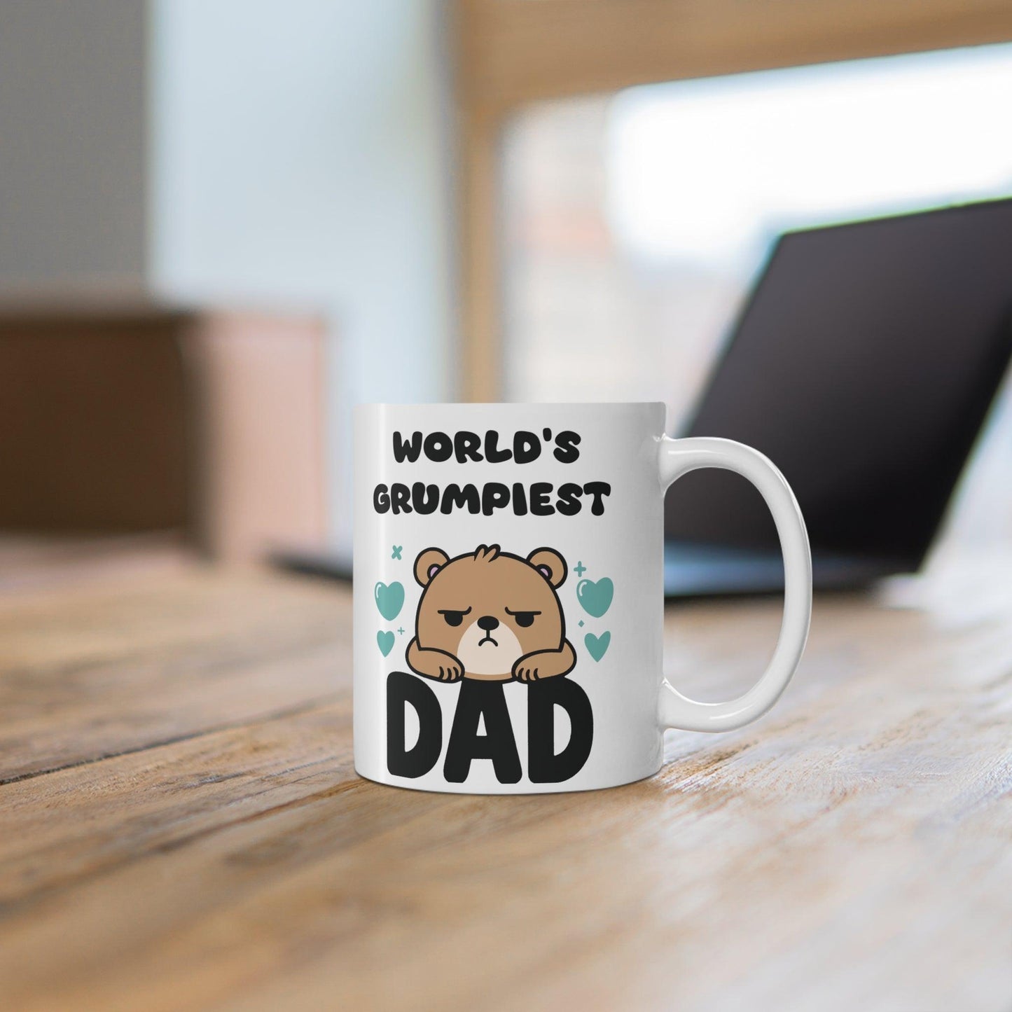 World’s Grumpiest Dad Mug | Funny Bear 11 oz Gift - mezetto KEOLIX KEOLIX