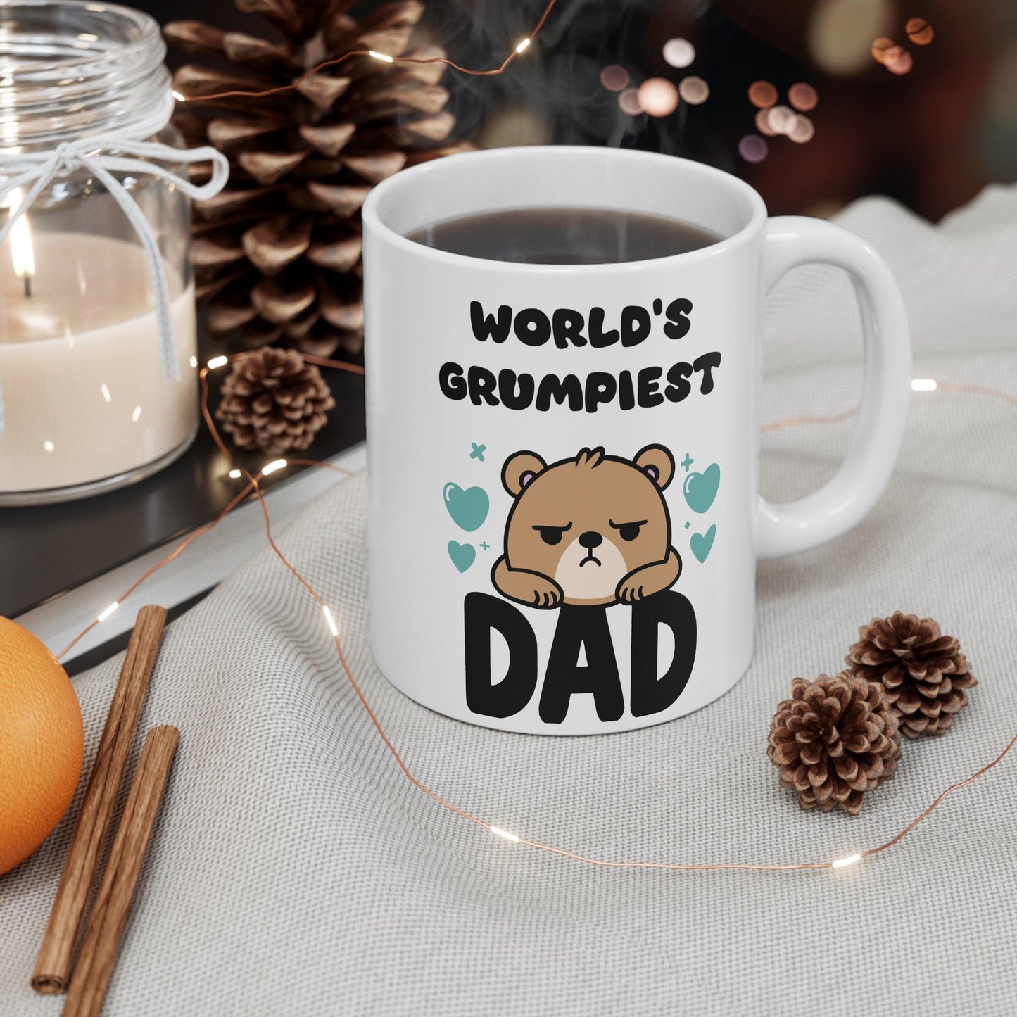 World’s Grumpiest Dad Mug | Funny Bear 11 oz Gift - mezetto KEOLIX KEOLIX