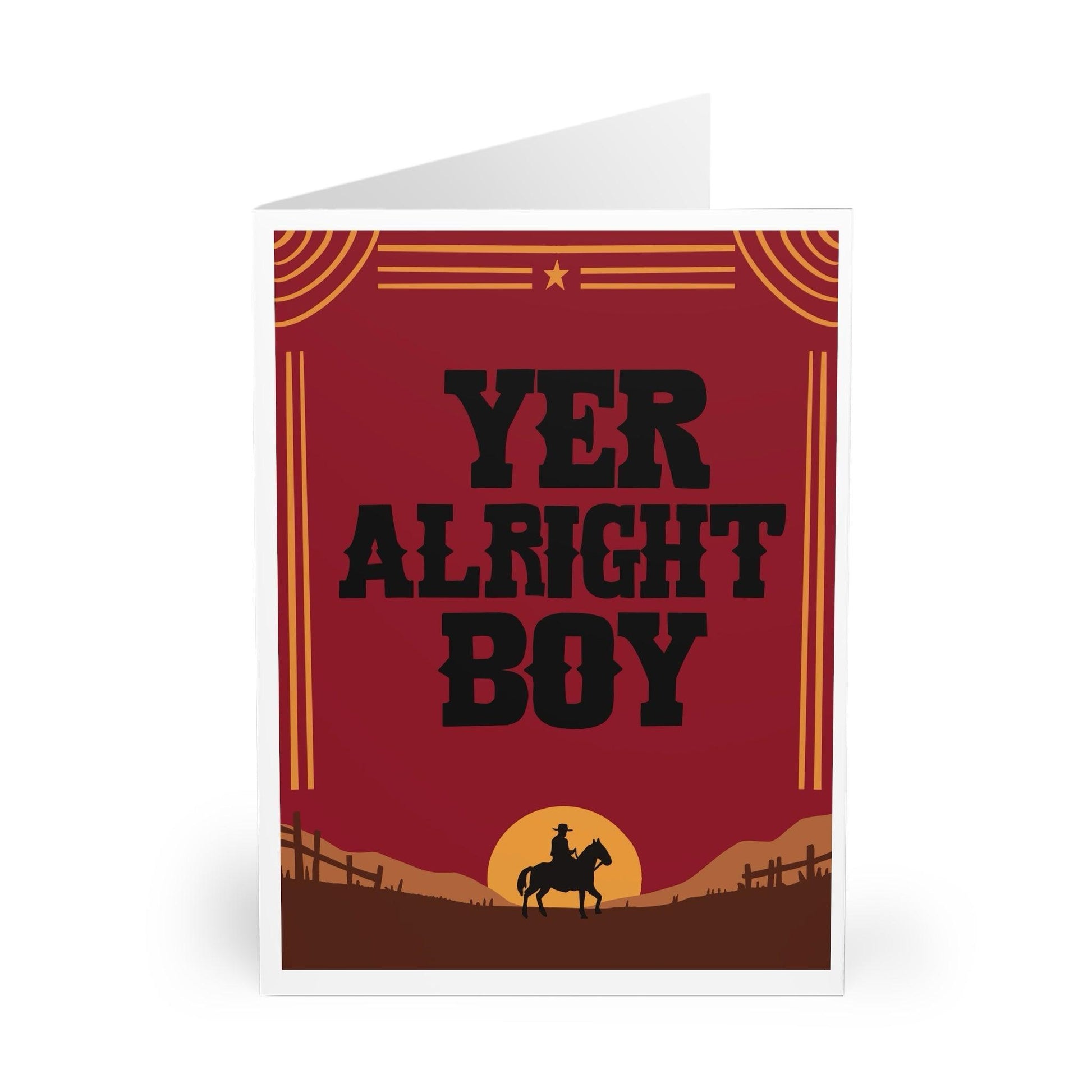Yer Alright, Boy – Funny Western Cowboy Greeting Card - mezetto KEOLIX KEOLIX