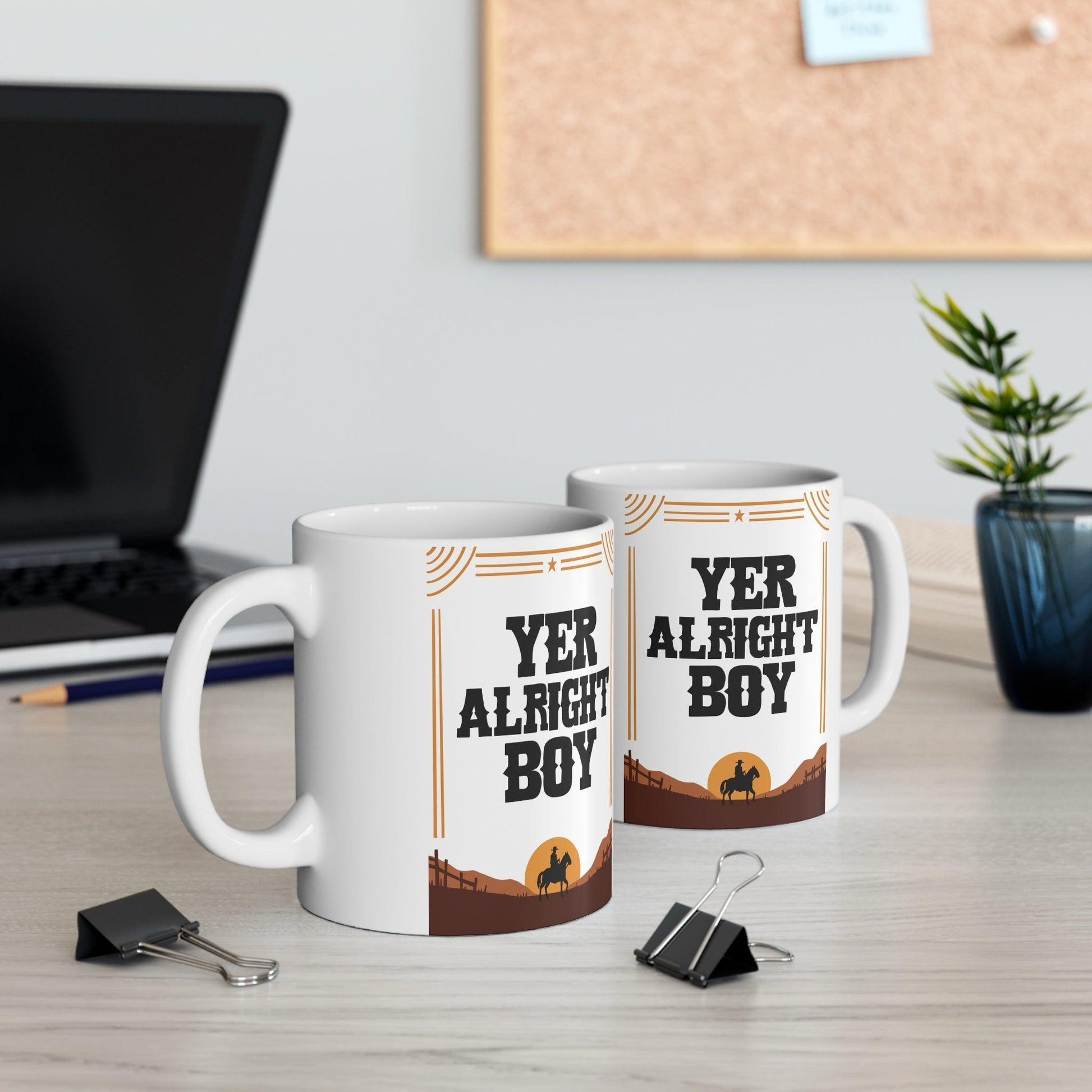 Yer Alright, Boy – Western Cowboy Horse Mug - mezetto KEOLIX KEOLIX