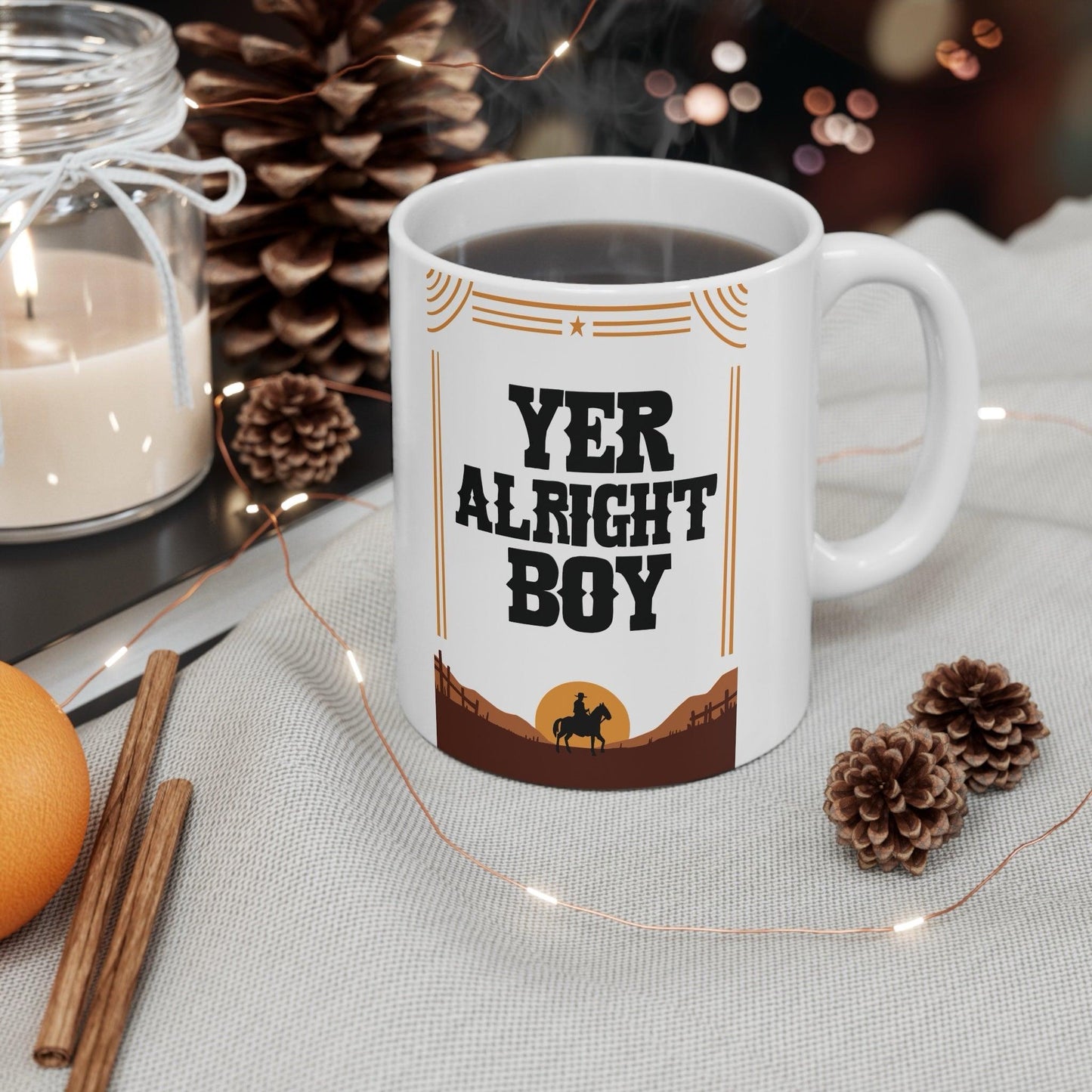 Yer Alright, Boy – Western Cowboy Horse Mug - mezetto KEOLIX KEOLIX