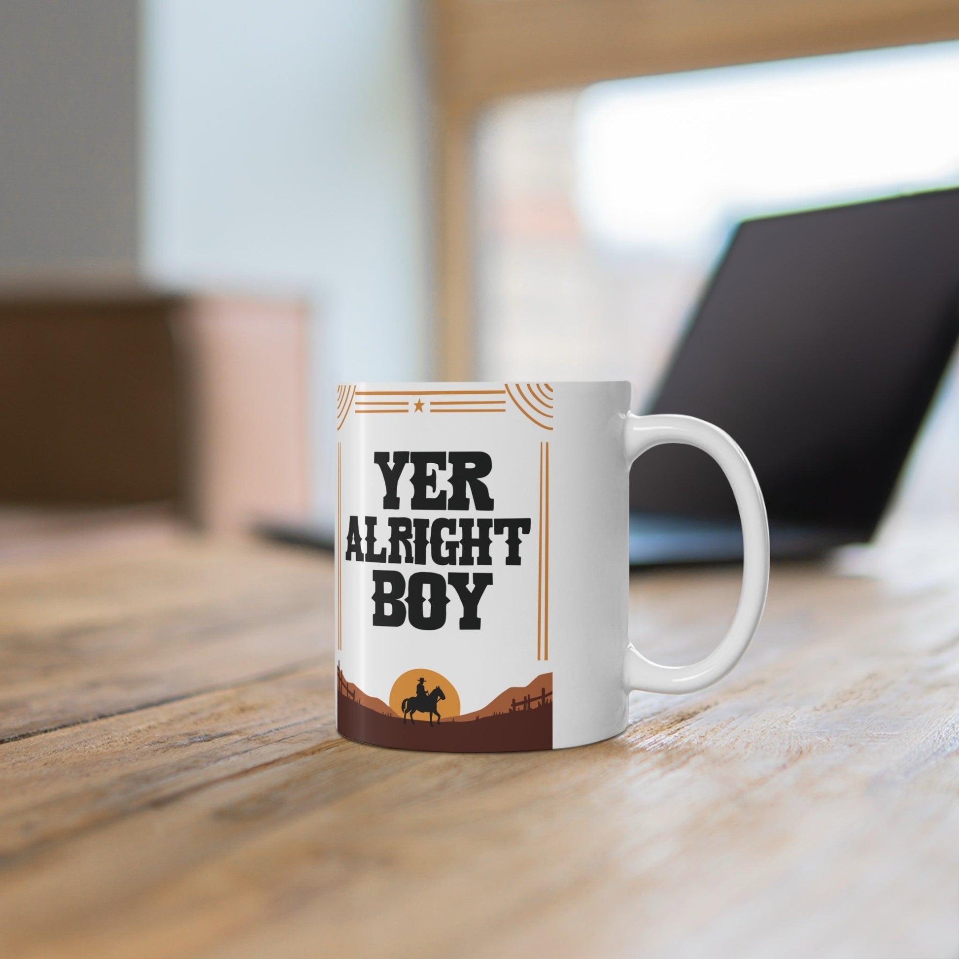 Yer Alright, Boy – Western Cowboy Horse Mug - mezetto KEOLIX KEOLIX