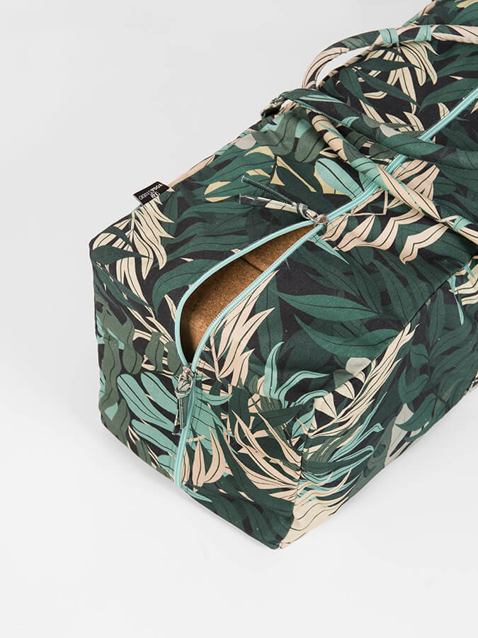 Yoga Studio GOTS Organic Cotton Designed Yoga Equipment Kit Bag - Floral Collection - mezetto Shopify Collective Yoga Studio Store