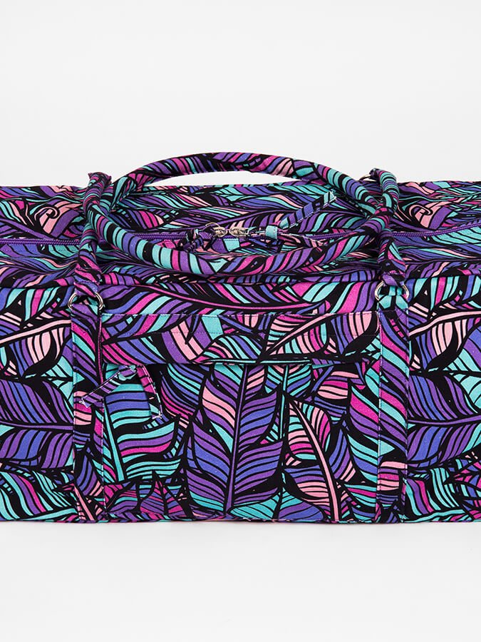 Yoga Studio GOTS Organic Cotton Designed Yoga Equipment Kit Bag - Floral Collection - mezetto Shopify Collective Yoga Studio Store