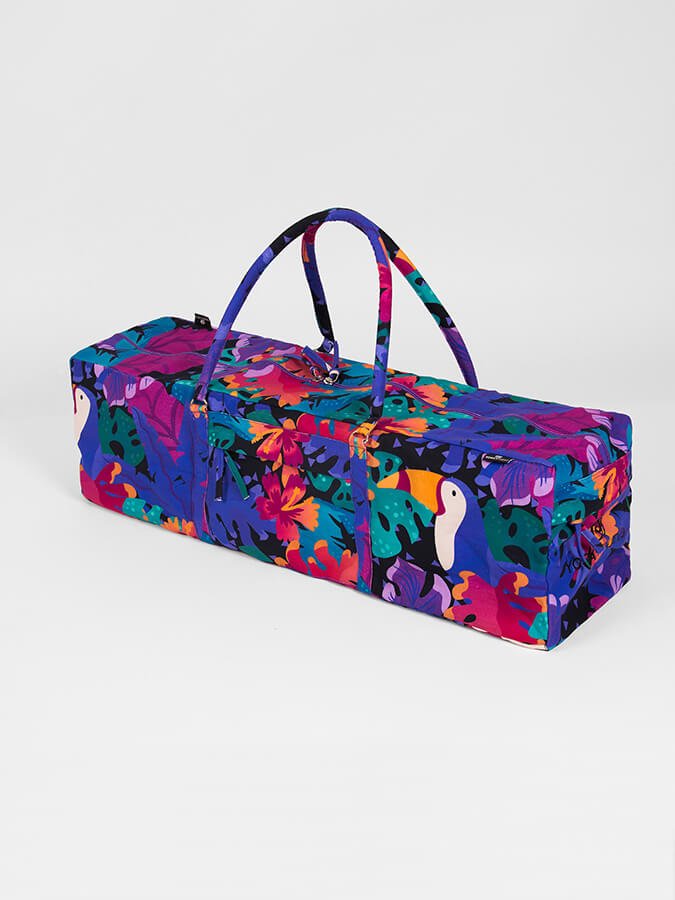 Yoga Studio GOTS Organic Cotton Designed Yoga Equipment Kit Bag - Floral Collection - mezetto Shopify Collective Yoga Studio Store