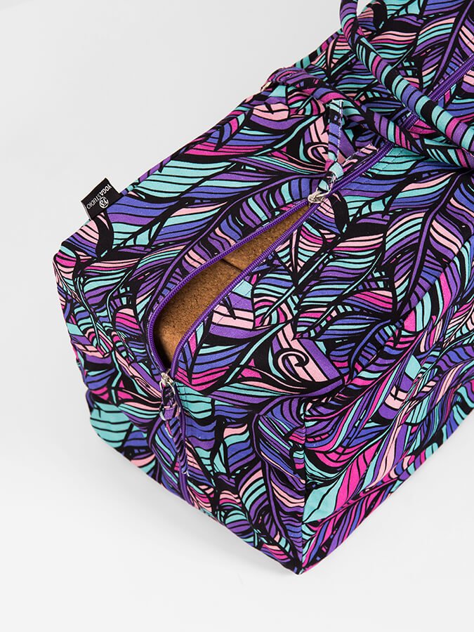 Yoga Studio GOTS Organic Cotton Designed Yoga Equipment Kit Bag - Floral Collection - mezetto Shopify Collective Yoga Studio Store