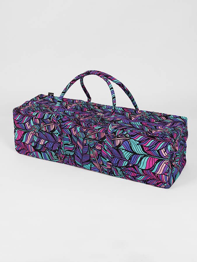 Yoga Studio GOTS Organic Cotton Designed Yoga Equipment Kit Bag - Floral Collection - mezetto Shopify Collective Yoga Studio Store