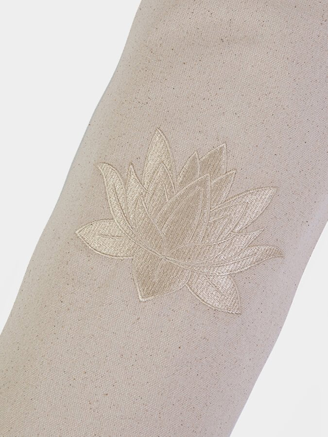 Yoga Studio GOTS Organic Cotton Lotus Yoga Mat Bag - mezetto Shopify Collective Yoga Studio Store