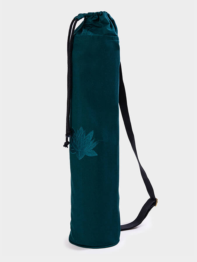 Yoga Studio GOTS Organic Cotton Lotus Yoga Mat Bag - mezetto Shopify Collective Yoga Studio Store