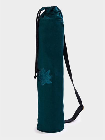 Yoga Studio GOTS Organic Cotton Lotus Yoga Mat Bag - mezetto Shopify Collective Yoga Studio Store