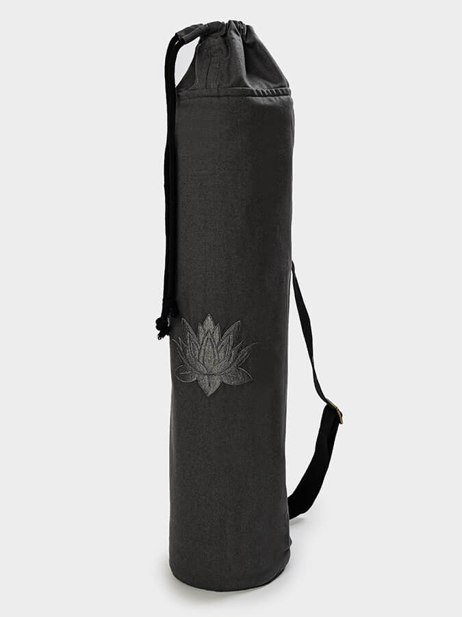Yoga Studio GOTS Organic Cotton Lotus Yoga Mat Bag - mezetto Shopify Collective Yoga Studio Store