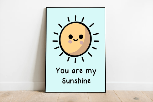 You Are My Sunshine – Cheerful Cartoon Art Print - mezetto KEOLIX KEOLIX