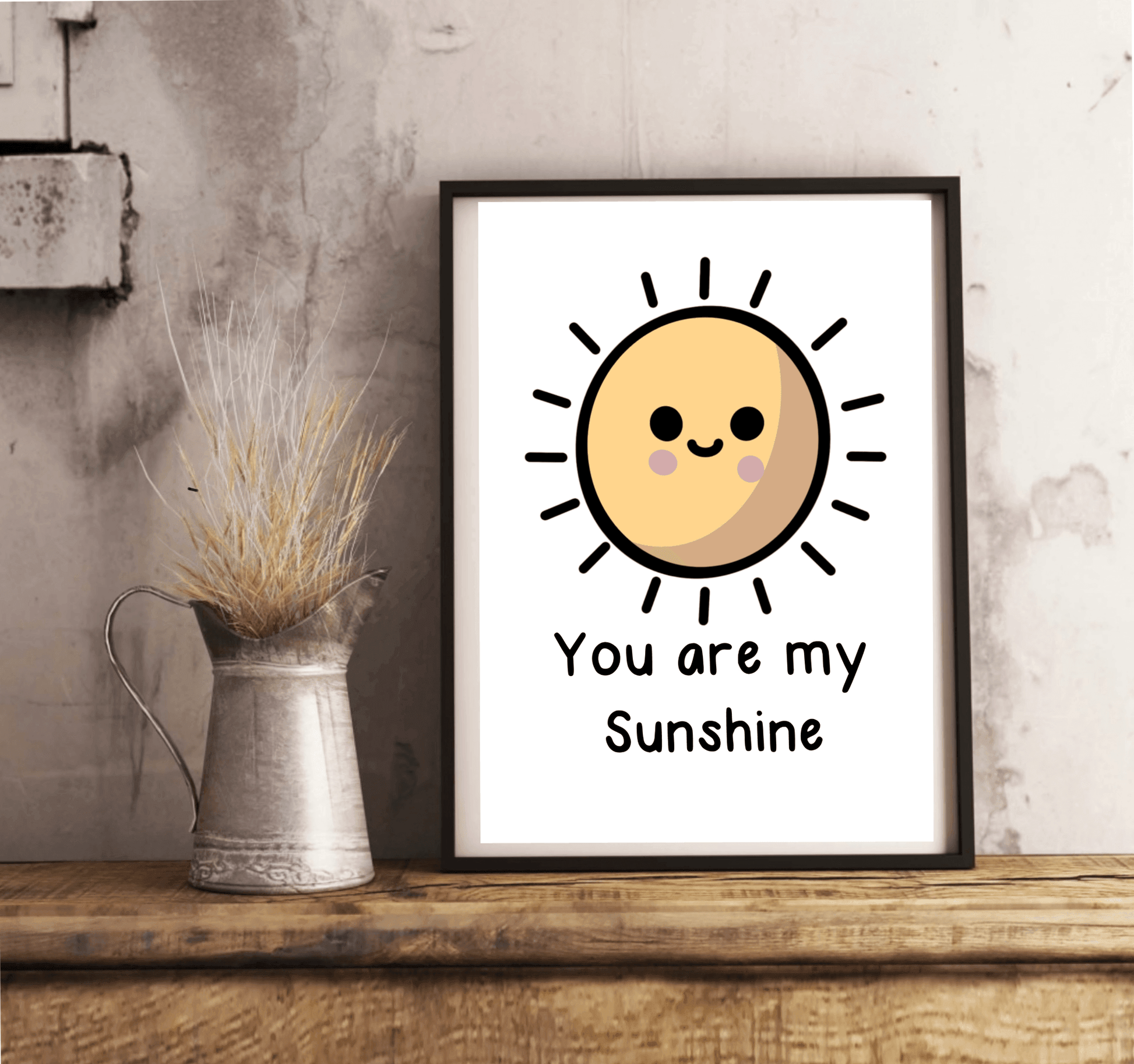 You Are My Sunshine – Cheerful Cartoon Art Print - mezetto KEOLIX KEOLIX