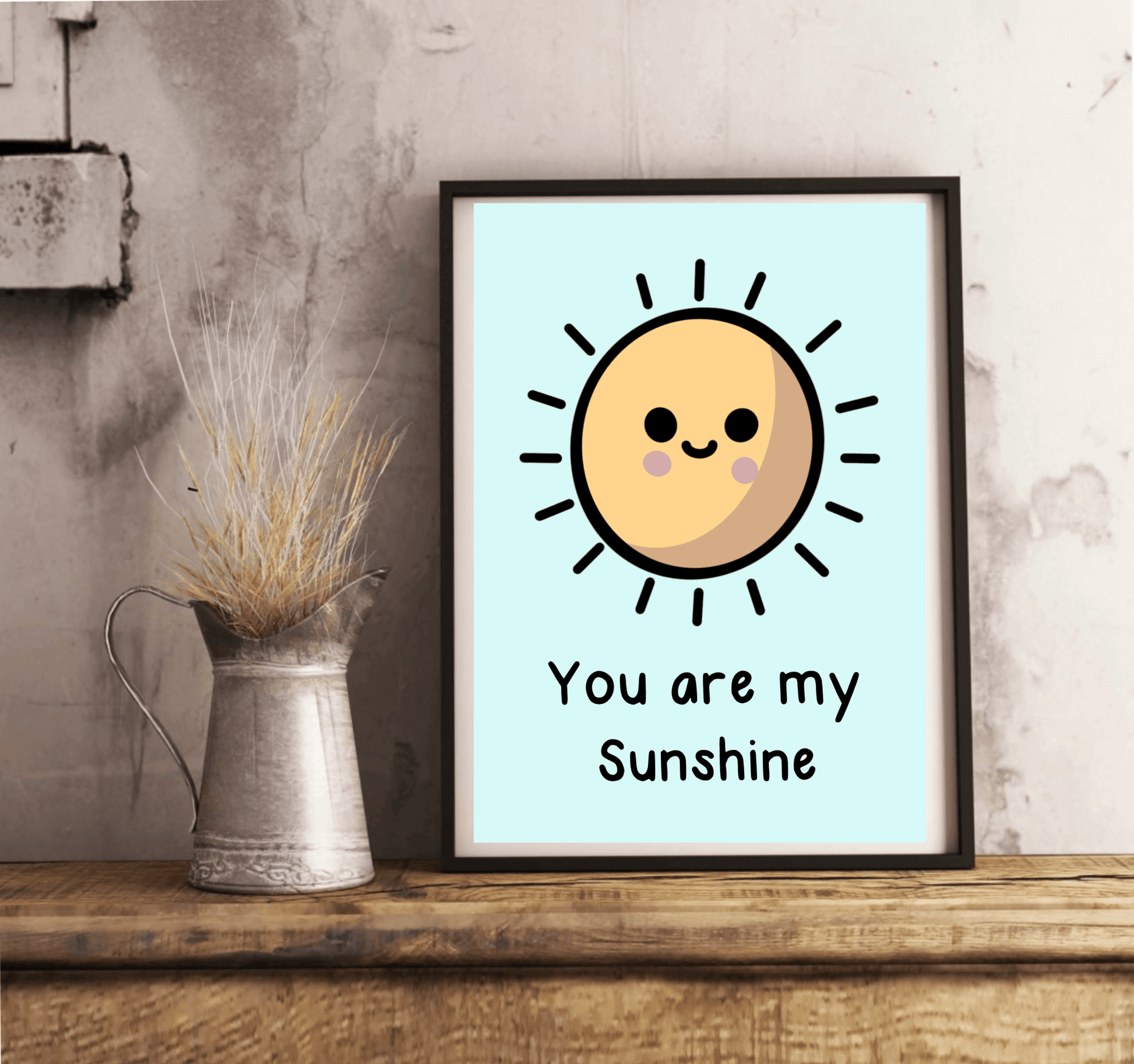You Are My Sunshine – Cheerful Cartoon Art Print - mezetto KEOLIX KEOLIX