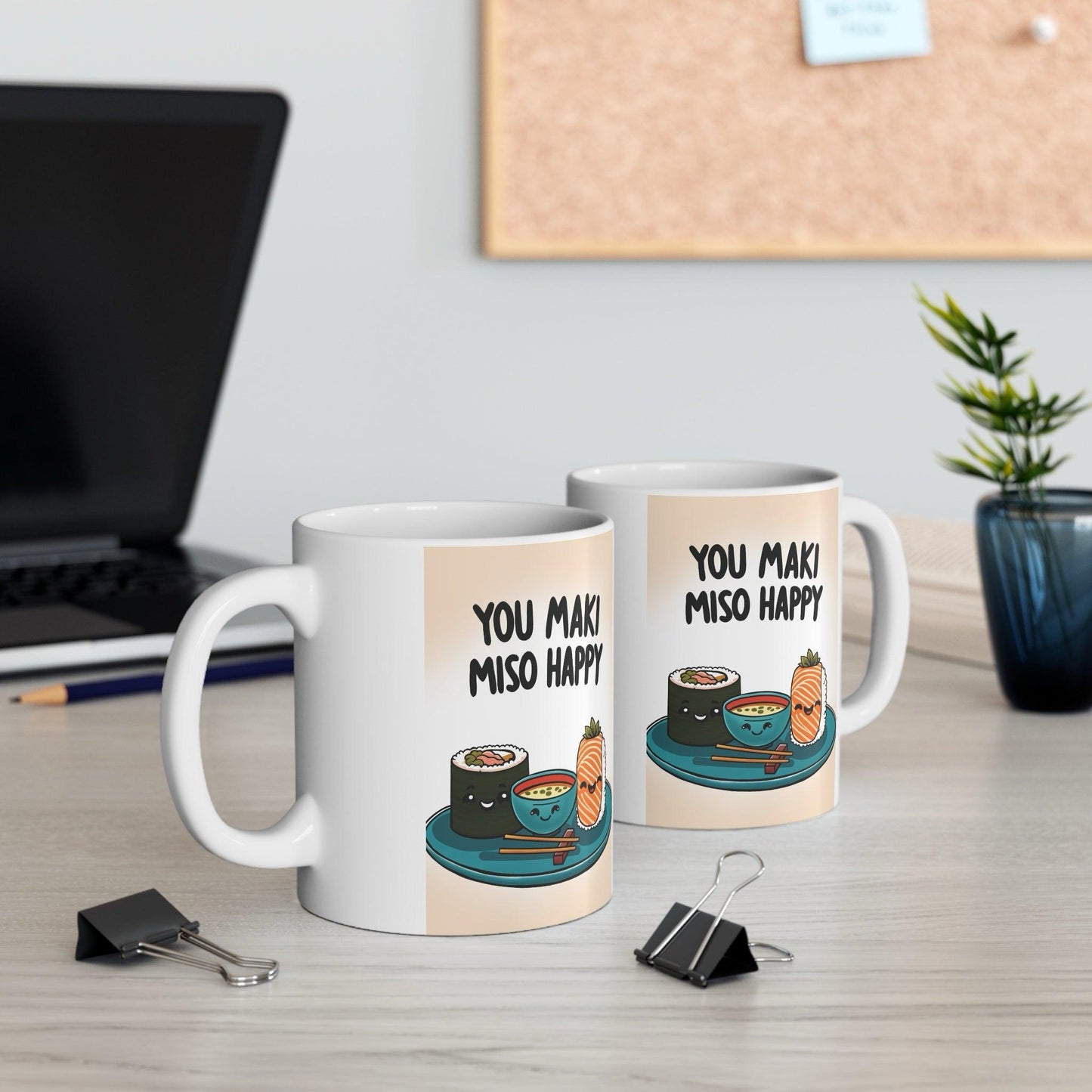 You Maki Miso Happy Mug – Funny Foodie Ceramic Gift Cup - mezetto KEOLIX KEOLIX