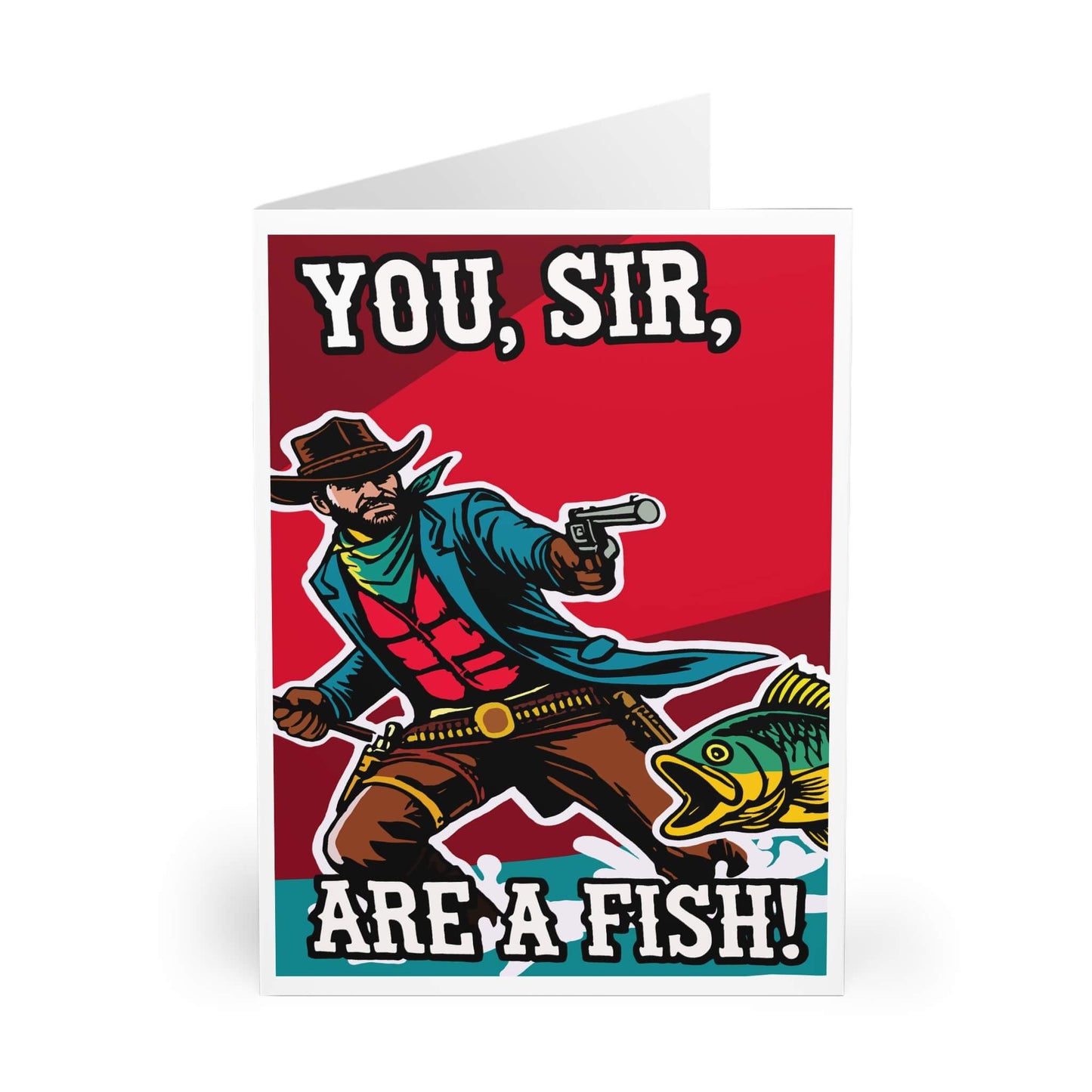 You, Sir, Are a Fish! – Funny Quirky Greeting Card - mezetto KEOLIX KEOLIX