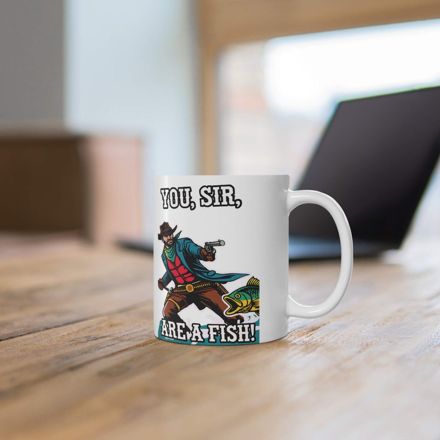 You, Sir, Are a Fish! – Quirky Cowboy Mug (11 oz) - mezetto KEOLIX KEOLIX