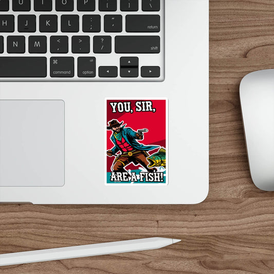 "You, Sir, Are a Fish!" Quirky Cowboy Sticker - mezetto KEOLIX KEOLIX