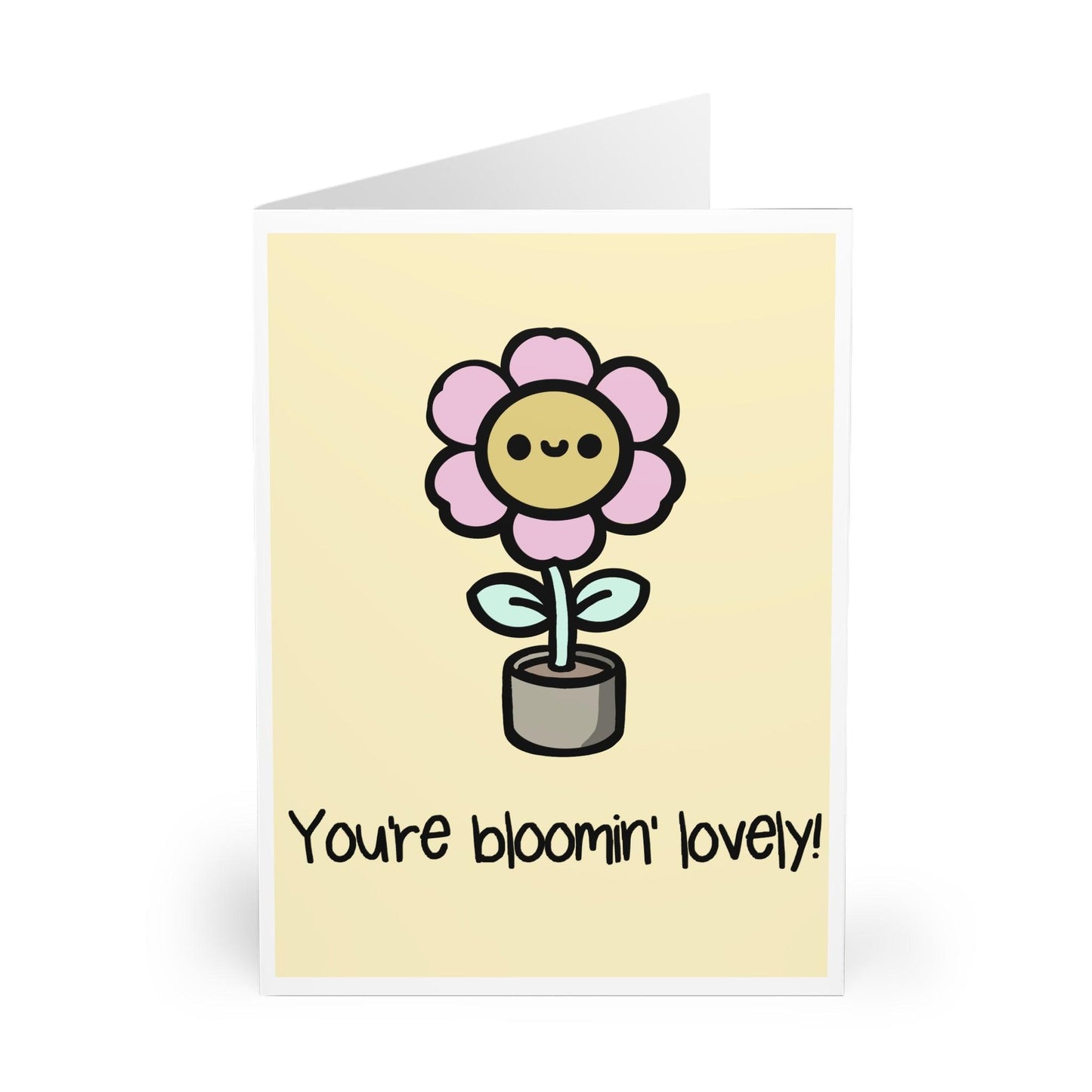 You're Bloomin' Lovely – Cute Flower Cartoon Greeting Card - mezetto KEOLIX KEOLIX