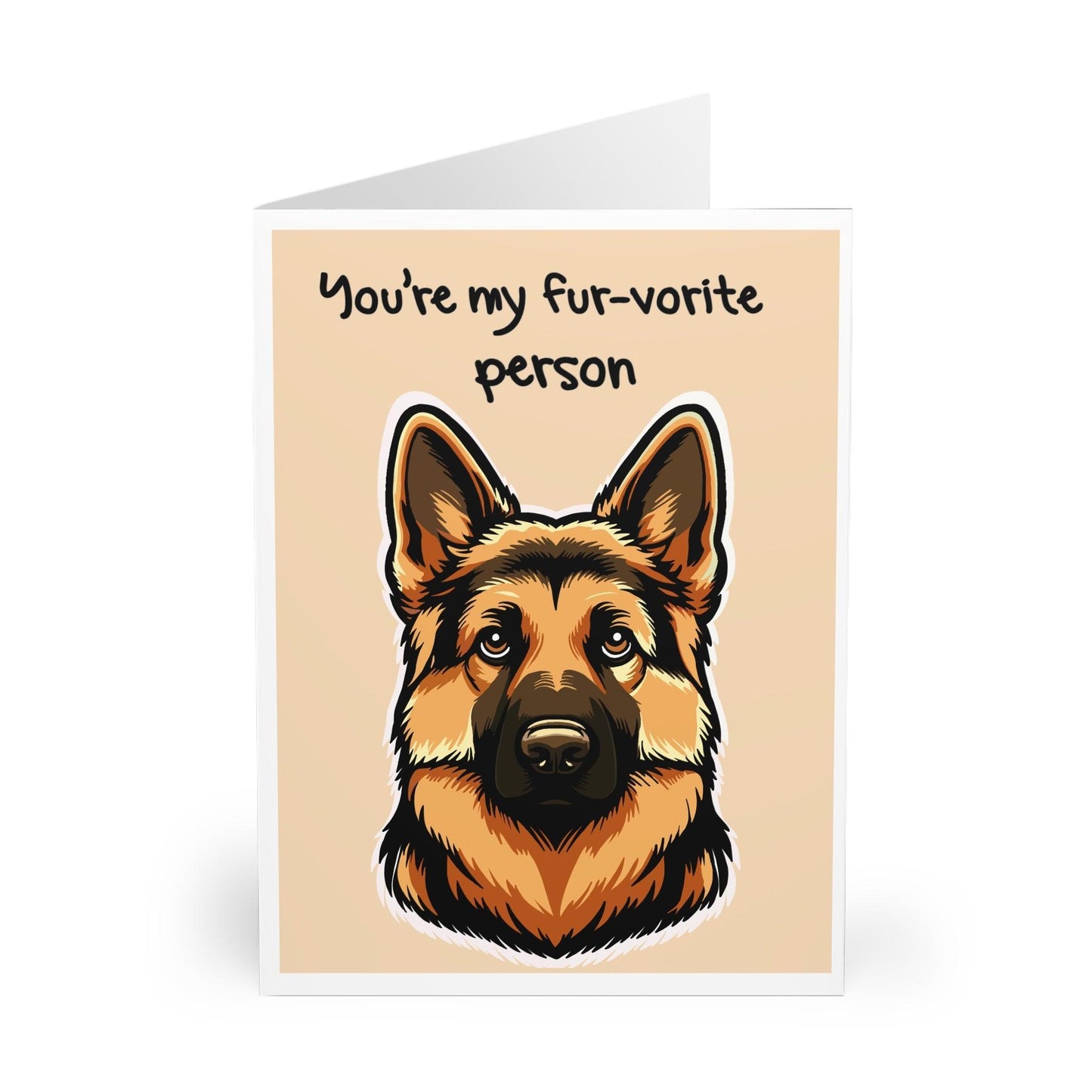 You're My Fur - vorite Person – German Shepherd Dog Card - mezetto KEOLIX KEOLIX
