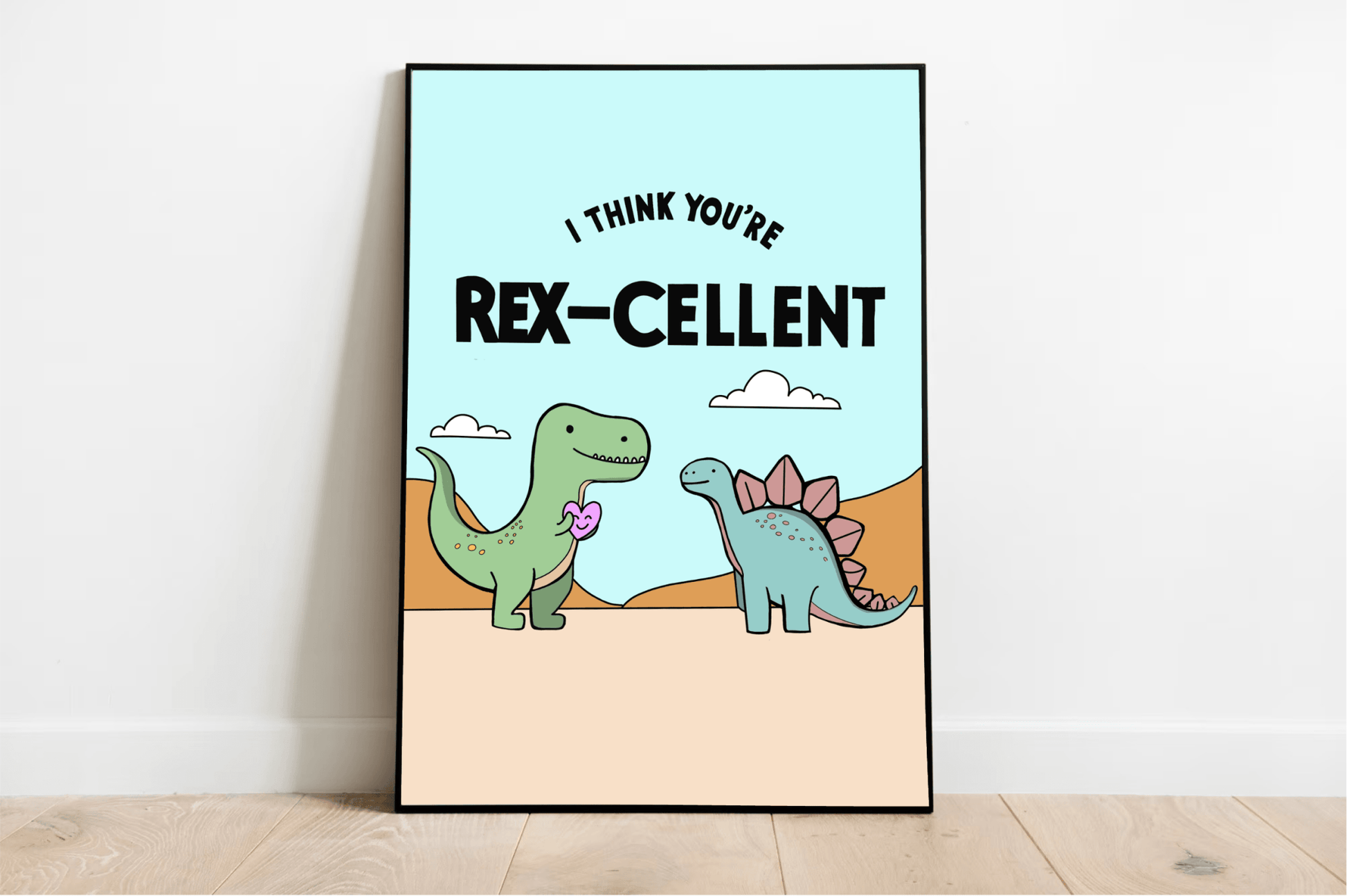 You’re Rex - cellent Dinosaur Art Print | Cute Dino Wall Decor - mezetto KEOLIX KEOLIX