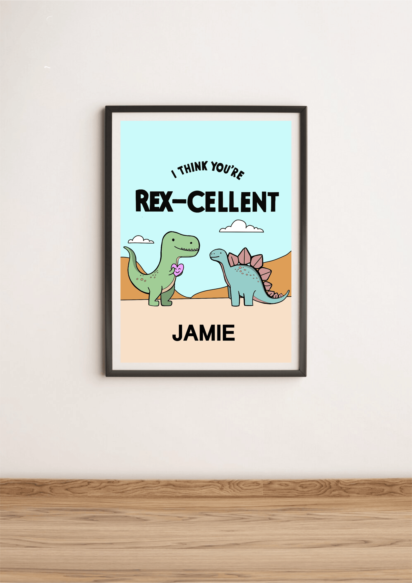 You’re Rex - cellent Dinosaur Art Print | Cute Dino Wall Decor - mezetto KEOLIX KEOLIX
