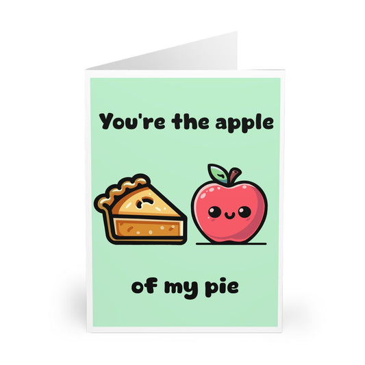You're the Apple of My Pie – Cute Funny Pun Love Card - mezetto KEOLIX KEOLIX